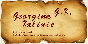 Georgina Kalinić vizit kartica